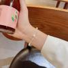 Pulseira de Pérolas de Cristal para Mulheres, Moda Estilo Ins, Luxo Leve, Joia de Pulseira de Luxo para o Dia a Dia