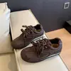Tênis de treino alemão Argan feminino sapatos clássicos leves modernos casuais retrô cor café tênis de plataforma feminino 2026 outono novo estilo