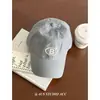 Gorra de Béisbol Bordada con Letras de Ala Suave Vintage para Mujer, Gorra de Pico Versátil Estilo Coreano para Hombre, Sombrero de Sol para Adelgazar la Cara