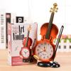 Novo violino criativo despertador instrumento musical forma de cabeceira relógio sala de estar plástico enfeites de mesa presentes para estudantes