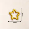 Parches Bordados de Corazón Hueco de Colores y Estrella de Cinco Puntas para Ropa y Bolsos Decoración DIY Parche Bordado por Computadora Fabricante