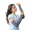 Novas Mangas Esportivas Anti-UV Unissex de Seda Gelada com Sensação Refrescante Proteção Solar Ciclismo Alta Elasticidade Mangas de Gelo Proteção Solar de Verão Mangas de Gelo