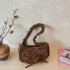 Bolsa quadrada pequena moderna, retrô, minimalista, bolsa transversal casual de veludo cotelê, nova bolsa de mão e bolsa de ombro feminina