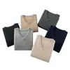 Camiseta Base de Punto Cálido con Cuello en V para Negocios, Otoño/Invierno 2026, para Hombres de Mediana Edad, Nuevo Suéter de Cachemira