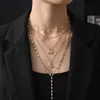 Collar Transfronterizo Europeo y Americano Estilo Nuevo Lazo Gota de Agua Circonita Lujo Ligero Moda de Nicho Diseño Cadena Elegante para Clavícula