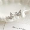 Pendientes Sencillos de Verano que Calientan el Corazón con Mariposas y Circonita, Elegantes, Modernos y Lujosos de Plata S925, Exquisitos y Versátiles, Pendientes de Moda