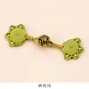 Botón de Cheongsam Estilo Chino con Hilo Tejido Hecho a Mano, Perlas Doradas, Garra de Gato y Patrón de Nube, Accesorio Decorativo para Ropa Tradicional China