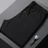 Calça Jeans Casual Reta Masculina para Primavera e Outono, Calça de Moletom Solta para Corrida de Verão para o Pai