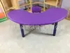 Mesa Lunar de Jardín de Infancia Mesa de Juego de Juguete de Plástico para el Hogar Infantil Mesa Curva Ajustable de Aprendizaje para Bebés y Juego de Sillas