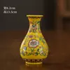 Vaso com Boca Pequena, Vaso de Porcelana Azul e Branca Cerâmica, Mini Arranjo de Flores Hidropônico Retro, Suspensão na Parede, Enfeites Pendurados, Pequeno Recipiente para Flores para Cerimônia do Chá