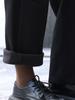 Sudu Nova Calça Inverno Seda de Amora Fundo Acolchoado Pretas Emagrecedoras Cintura Elástica Forro de Lã Casual Calça Banana para Mulheres