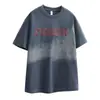 Camiseta de Manga Corta de Seda de Hielo para Hombre Verano Delgada Nueva Primavera Verano 2025 Camiseta Bordada Versión Holgada Hombres y Mujeres Mismo Sle