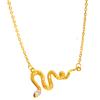 Pu Zuojiu não desbota ouro ouro espírito cobra colar luxo leve nicho moda peça única corrente clavícula corrente suéter feminino