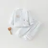Roupas de bebê para outono e inverno, conjunto de duas peças com acolchoamento de algodão de 60g, Classe A, agasalho acolchoado de inverno para bebês e crianças pequenas