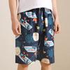 Calças de pijama masculinas de algodão e seda, calças finas casuais, soltas, externas, vestíveis, calças plus size, esportivas