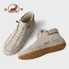 Zapatos de hombre Gongyang originales, nuevos zapatos casuales deportivos de cuero genuino para hombre de otoño e invierno, zapatos de algodón, zapatos cálidos para hombre, botas Martin