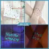 Ruikalong Novo Azul Luminoso Tatuagem Adesivo Deve Ajudar Borboleta À Prova D' Água Festival de Música Boate Sílaba Elétrica Atacado