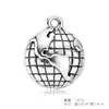 Pingente estilo europeu e americano, materiais para joias artesanais DIY, pingente de âncora de navio antigo de prata vintage, acessórios para bolsa de liga