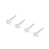 Pendientes de Estrella de Cinco Puntas de Plata 999 para Mujer, Pendientes de Diamante de Alta Gama, Clavos para Cartílago Auricular Suaves con los Oídos, Pendientes Pequeños que No Necesitan Ser Retirados al Dormir