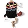 Suéter de Lã com Gola V Slim Fit Fashionável Base Layer Estilo Hong Kong e Americano