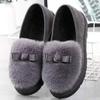 Zapatos con relleno de algodón para mujer, otoño e invierno, estudiantes, cálidos, forrados de felpa, peludos, estilo coreano, de caña baja, planos, mocasines perezosos, antideslizantes, slip-on