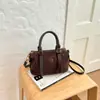 Bolsa de Mão Boston Retrô Outono Inverno Feminina Nova Simples Versátil Nicho Bolsa Almofada Uso Diário Bolsa Transversal