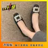Nuevo Modelo 2025 Zapatos Peludos con Hebilla Cuadrada para Mujeres Menudas, Zapatos Mary Jane de Gamuza Cálida con Forro de Felpa para Invierno para Mujeres
