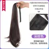 Peluca para Mujer Cola de Caballo Micro-rizada Correa Cola de Caballo Mediana Peluca Realista de Rizo Natural Hebilla Interna Cola de Caballo Alta