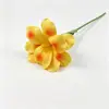 Tulipán Abierto Artificial de PU con Textura Humectante Brownie Decoración del Hogar Fondo de Boda Jacinto Flor Artificial