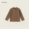 Camiseta Base Bangxuan para Niños, Estilo Otoño e Invierno, Top de Manga Larga con Cuello Alto Medio, Ropa para Niños, Suéter Multicolor para Niños