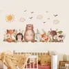 Br1449F Dibujo Animado Acuarela Cuento de Hadas Lindo Animalito Adhesivo de Pared Autoadhesivo Habitación Infantil Dormitorio Decoración del Hogar Pegatina