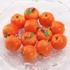 Manzana Miniatura con Clavos de Cuerno, Colgante para Pulsera de Manzana Roja con Agujero Pasante, Cuentas Sueltas, Materiales para Manualidades DIY Hechos a Mano, Juguete de Comida en Miniatura