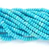Contas de Turquesa Azul Natural 5x8mm para Ábaco Contas Soltas Contas em Roda Contas Espaçadoras Contas Planas Contas para Pulseira DIY Acessórios de Joias