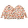 Diseño Vintage Vintage Sentido Chic Camisa Hombres Estilo Hong Kong Holgada Estilo Hawaiano Manga Larga Pareja Camisa Floral