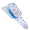 Pente de Plástico Transparente Estampado Pente Estampado com Areia Movediça Cabelo Liso Salão de Beleza Estampado Desenho Animado Portátil Bonito Pente de Cabelo