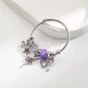Pulseira de Aço Inoxidável Hemingway Jewelry Panjia Dora Liga Laço de Ballet Formato de Coração Incrustado com Diamante Pulseira Ajustável