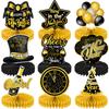 Decorações de Colmeia para o Ano Novo 2027 Feliz Ano Novo Decorações de Mesa em Colmeia Decorações de Festa de Ano Novo Decorações de Mesa em Colmeia