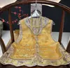 Colete Reversível Dupla Face Novo Estilo Chinês Estilo Nacional Feminino Brocado Song Jacquard Bordado Pesado Retrô Elegante Luxo Leve Sem Mangas