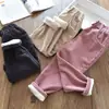 Ropa para Niños Invierno Pantalones de Pana para Niñas con Forro de Felpa Engrosados Tallas Pequeñas y Medianas Monos para Niños Pantalones Casuales de Terciopelo Pantalones Cálidos para Mujer
