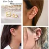 Amazon Europa y América Venta Caliente Anillo con Doble Bisagra Clip para Oreja Diseño de Nicho Aro de Oreja Simple Joyería de Accesorios Femeninos Atmosféricos Personalizados