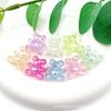 Color acrílico luminoso UV cortado Oso cuentas perforadas DIY joyería hecha a mano material para abalorios al por mayor