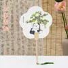 Leque Redondo Panda Auspicioso Sichuan-Chongqing Flor Divina Texto Criativo Caligrafia Chinesa e Pintura Leque de Papel Pintado à Mão DIY Leque em Branco Personalização