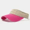 Sombrero de copa vacío vintage lavado antiguo europeo y americano para hombres y mujeres, sombrero transpirable para deportes al aire libre en verano, sombrero protector solar