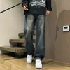 Jeans para hombre sencillos y modernos de estilo japonés, nueva colección de otoño, marca de moda retro americana, pantalones de pierna recta, pantalones casuales holgados