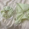 Scrunchie Cuadrado a Cuadros Verdes Estilo Bosque para Mujer, Lazo Fresco para el Cabello de Primavera y Verano, Elegante Accesorio para Moño Bajo