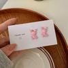 Pendientes de Aguja de Plata S925 Estilo Japonés y Coreano Primavera y Verano para Mujer Pendientes Simples Lindos de Conejo de Dibujos Animados Pendientes de Moda Personalizados para Estudiante