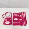 Bolso tejido a mano de HelloKitty bolsa de material casera para hacer tú mismo bolso bandolera de gato KT para regalo de novia novias