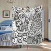Papai Noel Elementos de Natal Múltiplos Estilos Tema de Natal Estilo Nórdico Manta de Lã Flanelada Grafite de Natal Suprimento Exclusivo Transfronteiriço