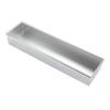 Caja rectangular de aleación de aluminio para pastel, bandeja para hornear queso, caja larga, molde para pastel de puesto al por mayor