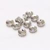 18K ouro cobre micro-incrustado zircão talão redondo espaçador diy pulseira colar jóias acessórios material atacado